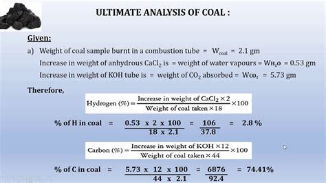 proximate and ultimate analysis of coal